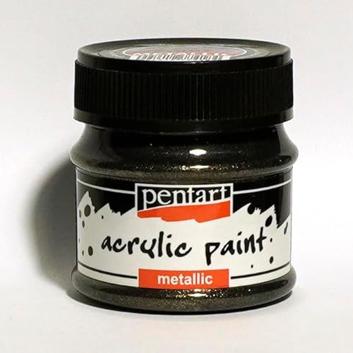 Pentart Metallic Acrylic Paint, 50ml for Arts and Crafts (Sparkling Gold)