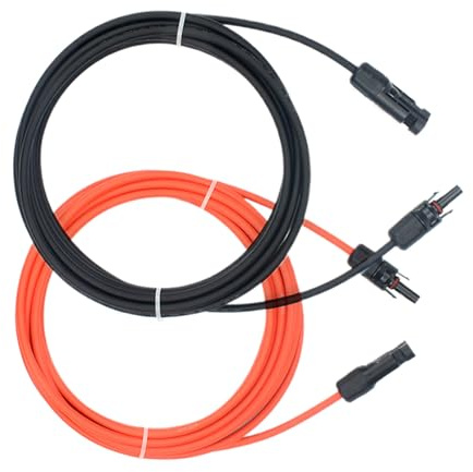 Genérico Verlängerungskabel für Solarmodule, Solarkabel für Verbindungen, UV-beständig, mit langlebigem Schutz, 1 m, für Boote, Autos und Photovoltaikanlagen