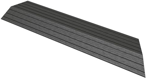 ML-Design WPC Avslutningsprofil Hörn Höger i Antracit Nyans för Uteplattor 38x2x7,5 cm Träimitation Räfflad Kantlist med Dräneringsfunktion och Bärande Ram Klickmontering Golvlist för Terrass