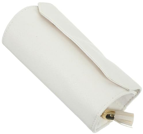 VALICLUD Organizador De Joyas Rollo Portátil Plegable Para Viaje Tamaño Largo Material Pu Pelusa Bolsa Enrollable Para Guardar Joyas Mujeres y Niñas De Viaje