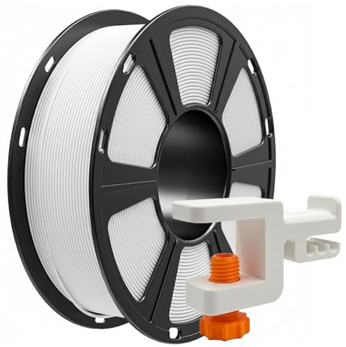 TEQStone ASA Filament 1,75mm 1KG Weiß, UV-beständig & Witterungsfest, Maßhaltigkeit +/-0,03 mm, 3D Drucker Filament Perfekt Gewickelt