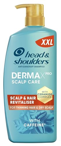 H&S DermaXPro Revitalizante Champú Anticaspa 800ml con Cafeína y Complejo de Ceramida. Hidrata el Cuero Cabelludo Seco y Cabello Ayuda a Reforzar la Barrera de la Piel