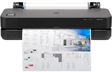HP DesignJet T210 Stampante per Grandi Formati da 61 cm 8AG32D, Formati supportati da A4 ad A1, velocità 59 Pagine A1 all’Ora, Gigabit Ethernet, USB, Wi-Fi, Garanzia 1 Anno, Nero