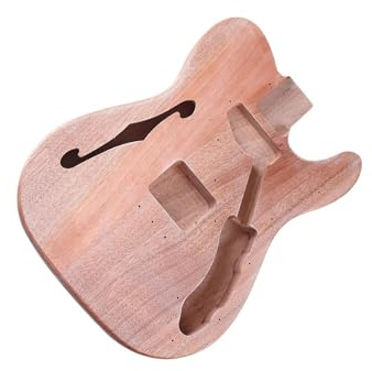 wueiooskj Ofärdig pipa, gör-det-själv-elgitarr, ofärdig gitarrkropp, designad, kompatibel med olika tremolosystem, handgjorda elektriska kroppsdelar