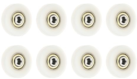 QUARKZMAN 8 st plastnylonstyrningslager U-typ 6 x 38 x 9,5 mm, remskiva U-typ hjullager lager, (vit)