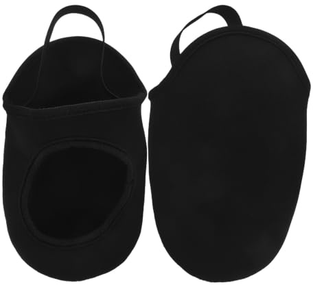 IMIKEYA 2 Pièces Couvre-Chaussures de Vélo en Néoprène Noir, Protège-Orteils Antidérapant et Chaud, Design Demi-Chaussure, pour Cyclisme en Extérieur et VTT