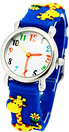 Jian Ya Na Flickor Vackra tecknade barn ser, silikonarmband armbandsur rund digital kvarts