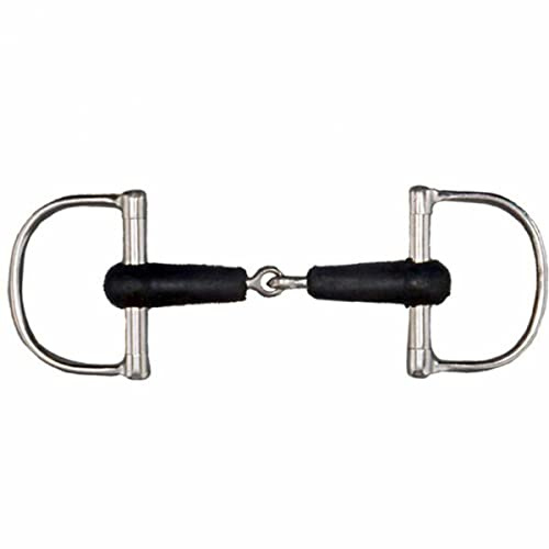 Tattini Mors de Filet Verdun brisé en INOX avec canons Caoutchouc