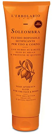 L'Erbolario, Soleombra After-Sun Fluid mit Sheabutter, Arganöl und Quinoa-Proteinen, Größe: 300 ml