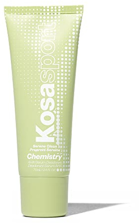 Kosas Chemistry Deodorant - Aluminium and Baking Soda Free + BO-Fighting AHA Serum that Exfoliates, Softens, and Nourishes the Skin, (Serene Clean)