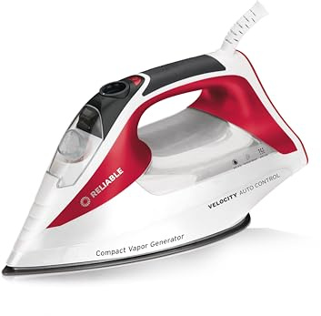 Reliable Velocity 270IR Steam Iron - Auto Control Compact Vapor Generator with Sensor Technology, Patented Technology for Continuous Steam, Zero Leaks, Perfect Temperature, 8 Programmable Setting