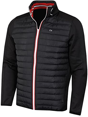 Calvin Klein CK hybrid isolering lätt jacka för män, svart/röd, L