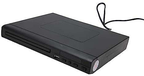 Mini Reproductor de DVD, Reproductor de Video CD con Control Remoto 110-240 V Interfaz PAL NTSC USB 2.0 Plug and Play Incorporada para TV para el Hogar (Enchufe de la UE)