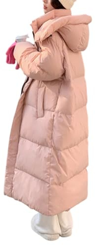 shownicer Manteau Femme Hiver Doudoune Chaud Parka Longue Blouson À Capuche Trenche Grande Taille Duvet En Coton Manches Longues Zippé Hoodie Veste Blouson