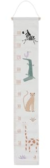 Jollein Messlatte für Kinder - Jungle Jambo - 100% Baumwolle - Zur Länge Von 140cm - Dschungeltieren Print
