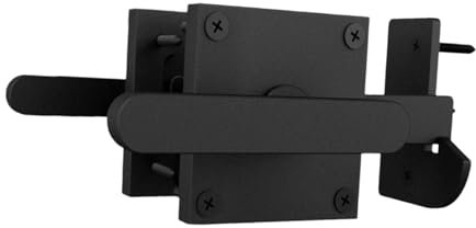 Folpus Loquet de porte battante à double face, quincaillerie de portail robuste pour sous-sol, clôture en bois, grange, jardin