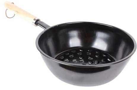 SMELEYOU Chimney Starter Safe Wood Handle BBQ Grill Tools Charcoal Starter Basket Pot Portable Outdoor Camping Barbecue Brazier Charcoal Fire Pot Charcoal Chimney Starter Pot