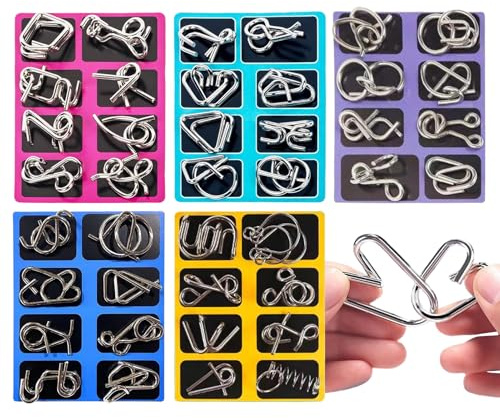 De Alambre Metálico - Piezas De Metal Encastradas, Juego De Colección De Mentales, Kit De Pensamiento Lógico, Juegos De Multiformas Enfocados En Ejercicios De | Juego