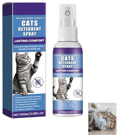 Uzionoie Spray de Entrenamiento para Gatos,Repelente Gatos,Ahuyentador de Gatos,Spray Repelente Gatos,Spray Anti Arañazos para Gatos Sofá,Spray Antiarañazos