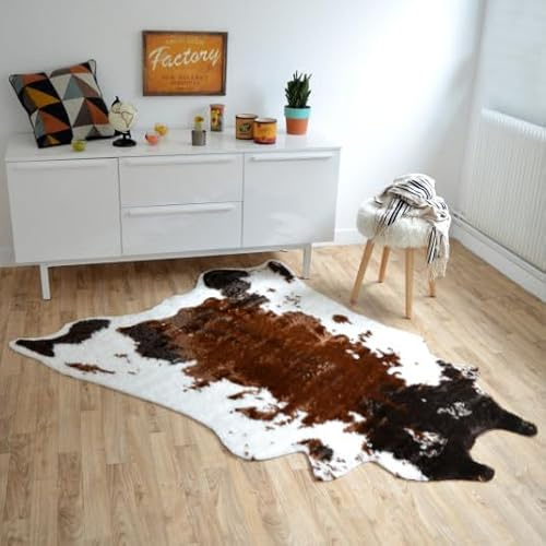 Tapis Peau de bête - Imitation Vache Montbéliarde - Design - 140 x 170 cm