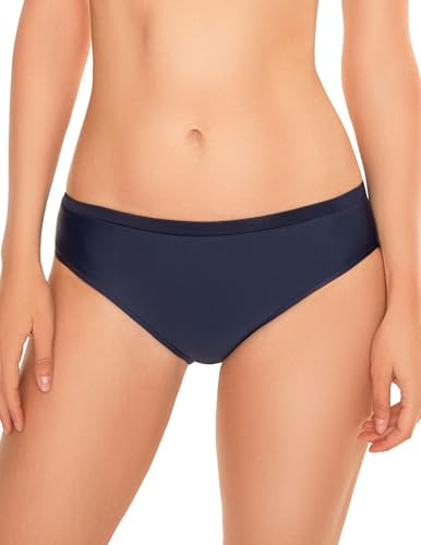 Vivisence Braguita De Bikini De Talle Alto Sin Estampado para Mujeres 3002, Azul Marino,46