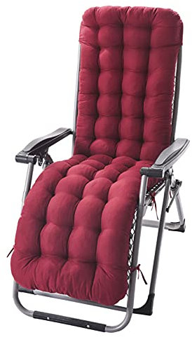GXFXLP Gartenliege Auflage, Sonnenliege Kissen, Auflage sonnenliege, Liege auflagen Outdoor, 48x125, 48x155, 48x170cm Liegen, für Terrasse, Reisen, Relax Liegestuhl,Rot,155 * 48