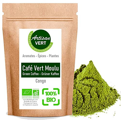 Café Vert Moulu en Granules – 100% Naturel, Goût Doux et Subtil, 500g – Idéal pour Préparations de Boissons et Recettes Gourmandes