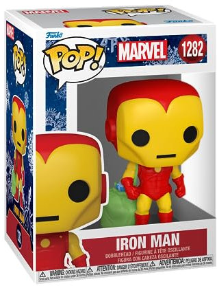 Funko Pop! Marvel: Holiday - Iron Man With Bag - Marvel Comics - Collectable Vinyl Figure - Gift Idea - Official Merchandise - Toys for Kids & Adults - Movies Fans - Model Figure for Collectors