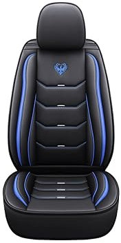 1 Coprisedile Auto Universale Sportivo Qualità Superiore in Ecopelle Anteriore con Poggiatesta Confortevole Compatibile con Airbag Laterale Protezione Sedile Morbido Avvolgente (1 Coprisedile Blu)