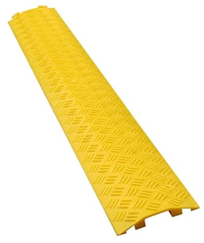 Generic Pasacable De Goma for Suelo Protección De Cables Eléctricos De 1 Vía 102x10x2cm. Protector De Cables/pasacables De Goma Flexible for Colocar En El Suelo (1- Pasacable Amarillo)