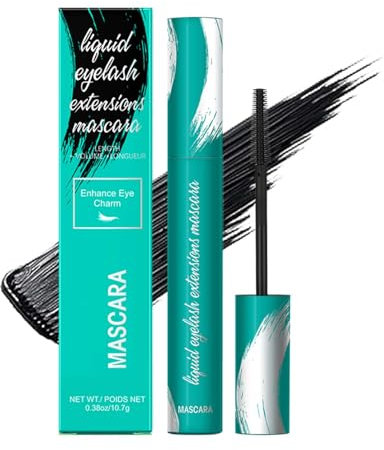 Wimperntusche Wasserfest, Mascara Schwarz Mit 360° Wimpern-Fächer, Wimperntusche Verlängernde & Volumen, Wimperntusche Extra Definition & Falsche Wimpern Effekt Schweißfest & Wischfest