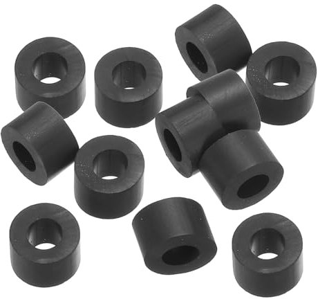 PATIKIL 12pz Rondelle Piatte in Gomma M8, Rondella Piatta 8mm ID x 16mm OD x 10mm Spessore Anello Tenuta Separatore Guarnizione per Tubo Rubinetto Tubo Acqua Bullone Fissaggio, Nero