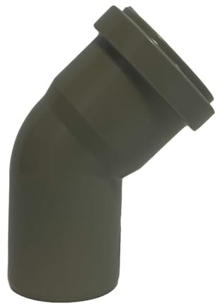 HT Bogen DN 40/45° Grau PP Kunststoff | mit Dichtung | Gummidichtung | Abwasser Installation | Kanalrohrsystem | komplettes HT-System