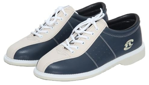 JiuQing Scarpe da Bowling da Uomo per Principianti Scarpe da Allenamento Indoor Suola Scorrevole Basse E Comode,Blu,42 EU