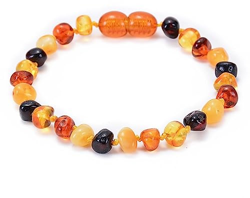 Schmuck bärnstensarmband för honom och henne, äkta naturstenar surfararmband, par, handgjorda, 15 cm hushållskranar