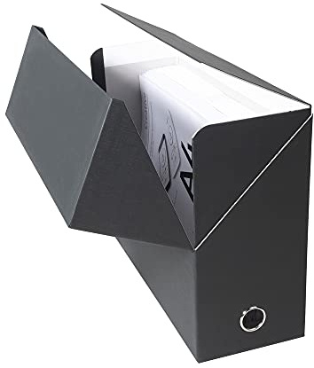 Exacompta Boîte Transfert Papier Toilé A4 Dos 120 mm Noir