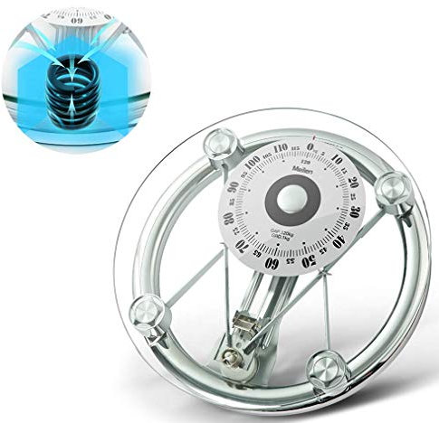 Bilancia Pesapersone Analogica,Scala Meccanica della Salute,Vetro Temperato Rotondo, Robusto, Senza Batteria/Pulsante, Adatto A Casa, Scuole, Istituti Medici