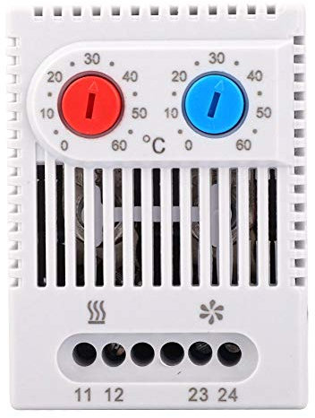 Temperaturregler, PC-Temperaturregler Schalter Öffnen/Schließen unterstützt 12-250 V Breitspannungseingang Einstellbarer mechanischer Thermostat 0-60 ZR011(ZR011)