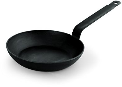 Lyoner Bratpfanne aus Eisen, -ALLE Herdarten geeignet- ideal für hochwertige Bratergebnis bei Bratkartoffeln, Fleisch, Fisch, Steaks usw. =Größen wählbar= (Oberer Durchmesser: Ø36cm, Höhe: 4,5cm)