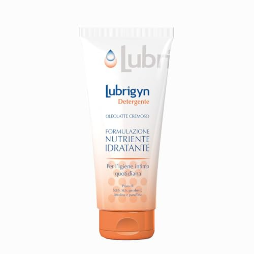 Lubrigyn Detergente Oleolatte Cremoso Intimo ad Azione Lenitiva, Nutriente ed Idratante Contro Secchezza, Irritazioni e Fastidi Intimi, Non Unge, Made in Italy (1 Confezione da 100ml)
