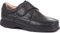 Pavers Men's Wide Fit Leather Shoes in Black with Adjustable Rip Tape - Lightweight Comfortable Sole - Classic Look Footwear - Size UK 9 / EU 43