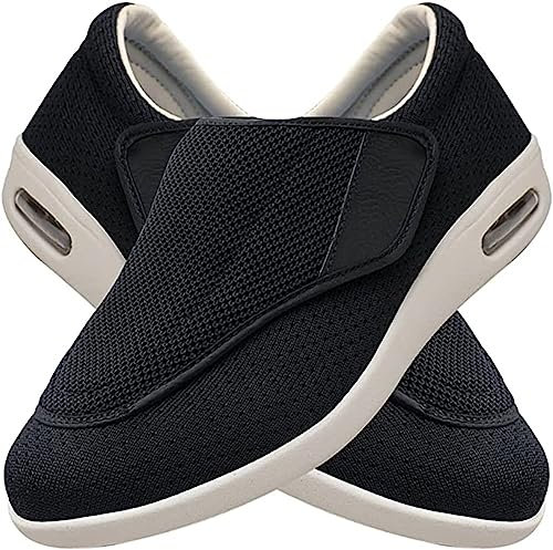 EIASER Chaussures pour femmes diabétiques extra larges œdème gonflé pantoufles chaussures de marche réglables pour personnes âgées arthrite œdème pieds gonflés pouce valgus