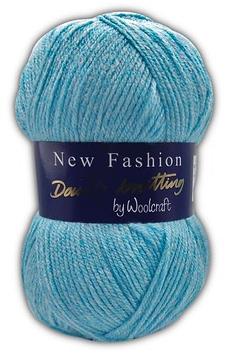 2 Pack of Light Blue 45 - Two Tone Double Knit Wool for Knitting and Crochet by Woolcraft