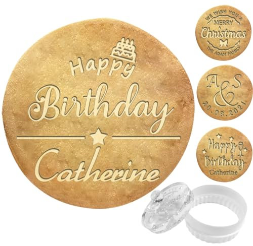 Sello personalizado de galletas con nombres personalizados para hornear fiestas de cumpleaños