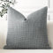 Artscope 1er Set Kissenbezug Einfarbig Wurfkissenbezug Leinen Kissenbezüge 55x55cm Moderne Dekokissen Kissenhülle Set Kissen Fall für Sofa Schlafzimmer Zuhause Dekor, Dunkelgrau