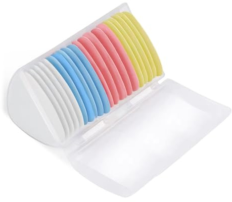 Asheyya 20PCS Sewing Chalk for Marking Fabric, Colorful Tailors Dressmakers Chalk Set in Concealed Case (White, Yellow, Red, Blue)