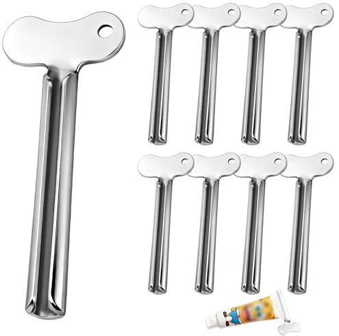 10 Piezas Exprimidor de Tubos de Pasta de Dientes, Exprimidor de Pasta de Dientes de Metal para Pasta de Dientes,Pintura, Crema de Manos
