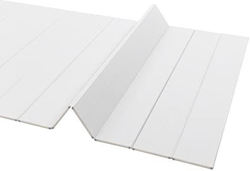 Vikbart badkarsskydd, PVC badkarshylla, badkarstillbehör, maximal lastkapacitet 5 kg, för dammskydd och håller vattentemperaturen, vit, 170 x 75 x 0,65 cm