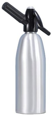 Sifón de soda de 1 litro para hacer sifón de soda, botella manual de refrescos caseros, mojitos, cócteles de ginebra y vino Spritzers, color negro