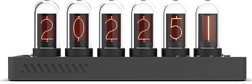 GUHPZA Reloj De Tubo, Reloj Electrónico De Tubo Luminoso Led, con Pantalla IPS De 6 bits Y 1,14 Pulgadas, Foto Personalizada, Pantalla De 12 Pulgadas, Base De Alumini